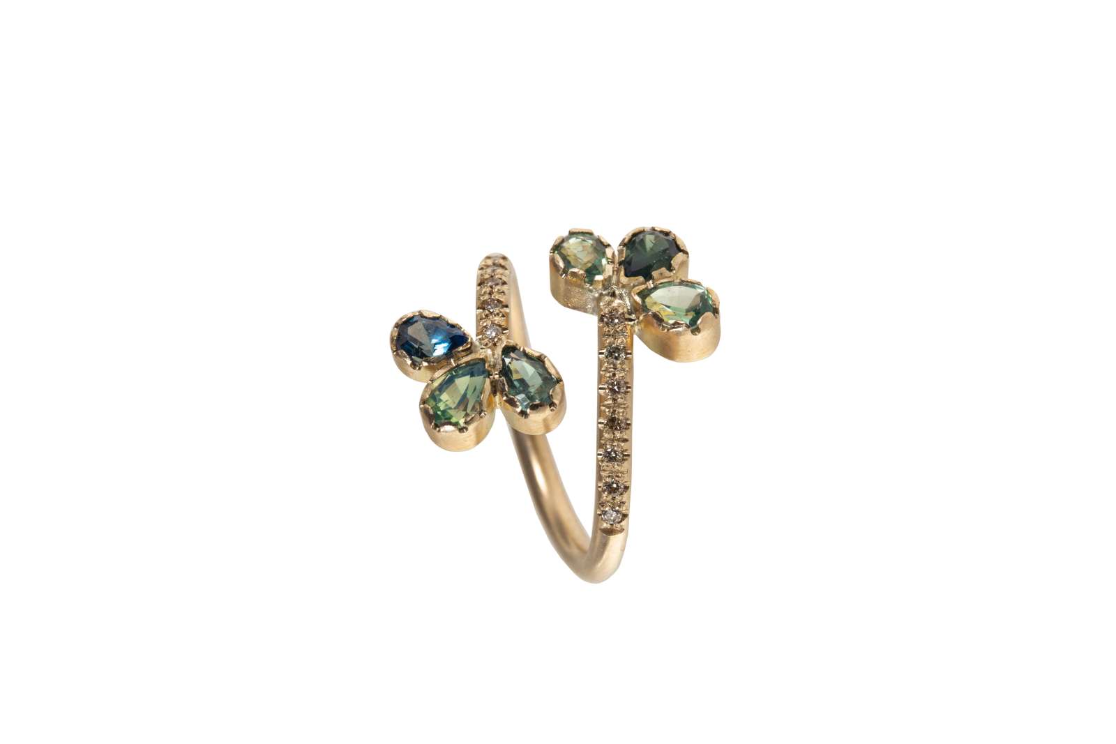 Sapphire Clover Contrarier Ring 